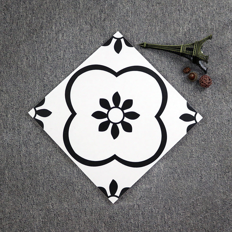 中國佛山瓷磚 China Foshan Basics 簡約北歐風格黑白啞光地磚墻磚 A3010 簡約北歐黑白花磚 30×30cm