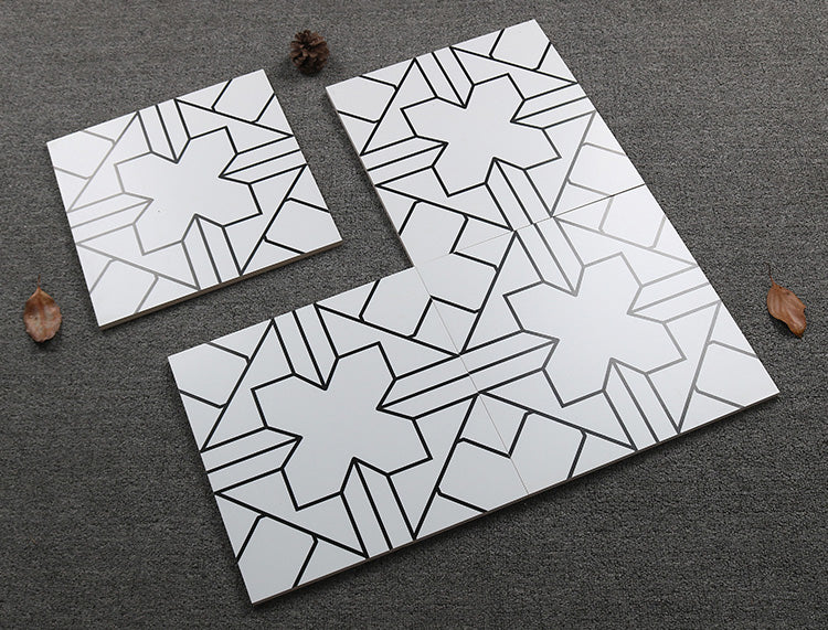 中國佛山瓷磚 China Foshan Basics 簡約北歐風格黑白啞光地磚墻磚 A3012 簡約北歐黑白花磚 30×30cm