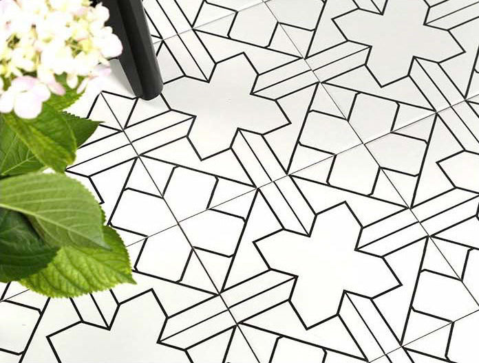 中國佛山瓷磚 China Foshan Basics 簡約北歐風格黑白啞光地磚墻磚 A3012 簡約北歐黑白花磚 30×30cm