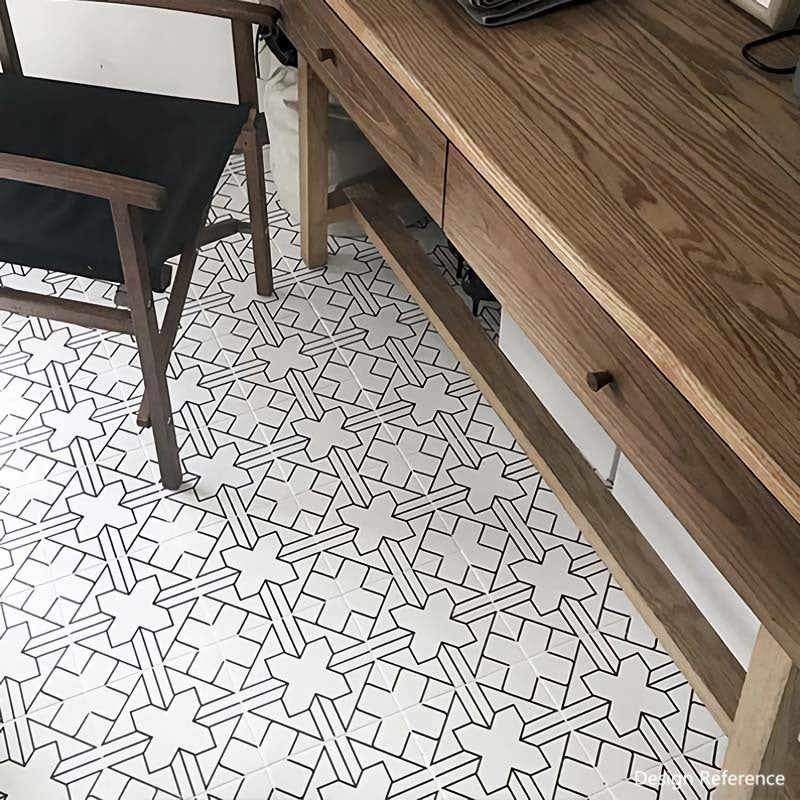 中國佛山瓷磚 China Foshan Basics 簡約北歐風格黑白啞光地磚墻磚 A3012 簡約北歐黑白花磚 30×30cm