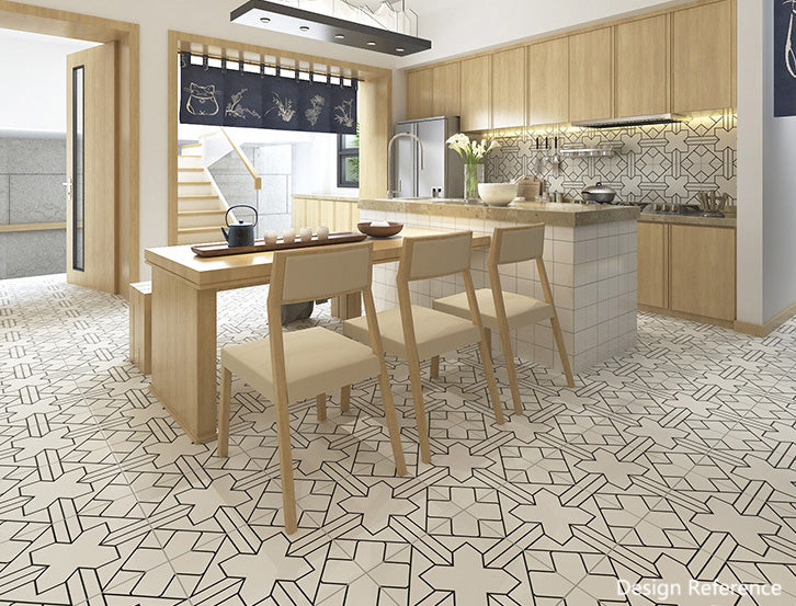 中國佛山瓷磚 China Foshan Basics 簡約北歐風格黑白啞光地磚墻磚 A3012 簡約北歐黑白花磚 30×30cm