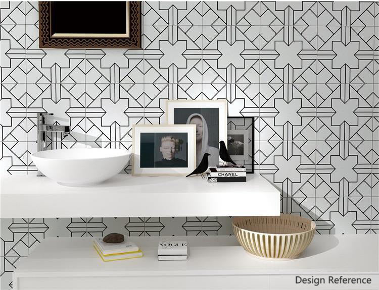 中國佛山瓷磚 China Foshan Basics 簡約北歐風格黑白啞光地磚墻磚 A3012 簡約北歐黑白花磚 30×30cm