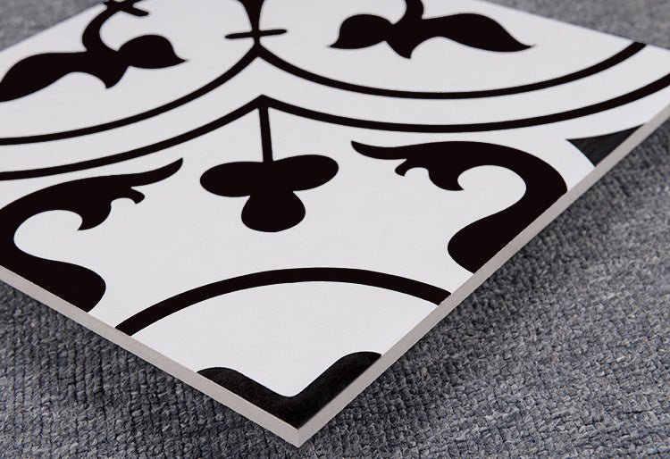 中國佛山瓷磚 China Foshan Basics 簡約北歐風格黑白啞光地磚墻磚 A3022 簡約北歐黑白花磚 30×30cm