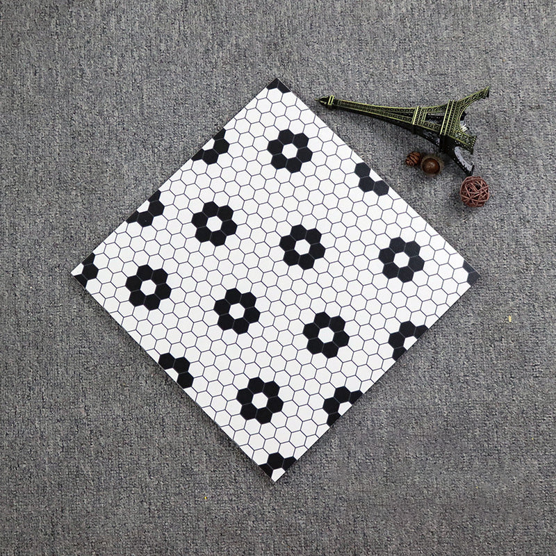 中國佛山瓷磚 China Foshan Basics 簡約北歐風格黑白啞光地磚墻磚 A3023 簡約北歐黑白花磚 30×30cm