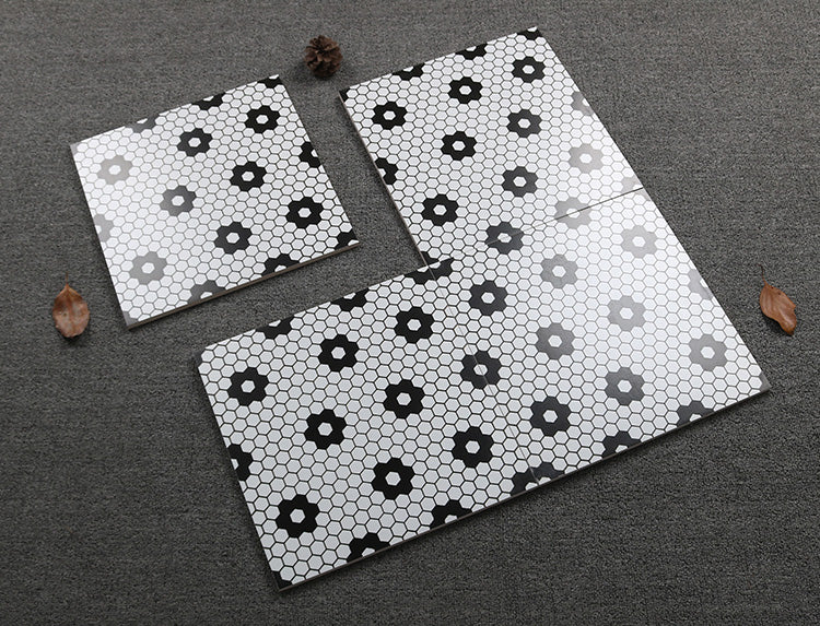 中國佛山瓷磚 China Foshan Basics 簡約北歐風格黑白啞光地磚墻磚 A3023 簡約北歐黑白花磚 30×30cm