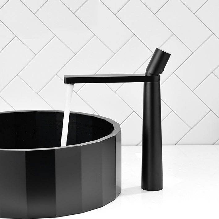 Contemporary High-Ranking Brass Body 304 Stainless Steel Mixer Water Bathroom Bssin Faucet 現代简约款不鏽鋼浴室面盤冷热龍頭 全銅精鑄工藝陶瓷閥芯BA-5118