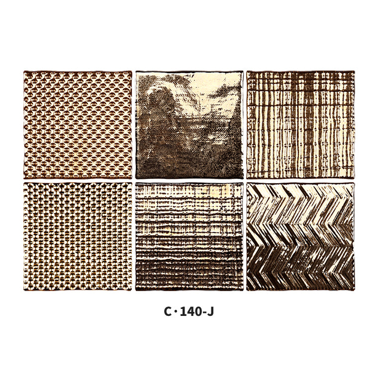 中國佛山瓷磚 China Foshan Basics 復古質感造型多彩亮光墻磚C.140-J1金屬亮光14×14cm