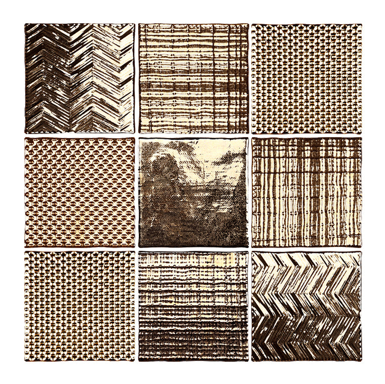 中國佛山瓷磚 China Foshan Basics 復古質感造型多彩亮光墻磚C.140-J1金屬亮光14×14cm