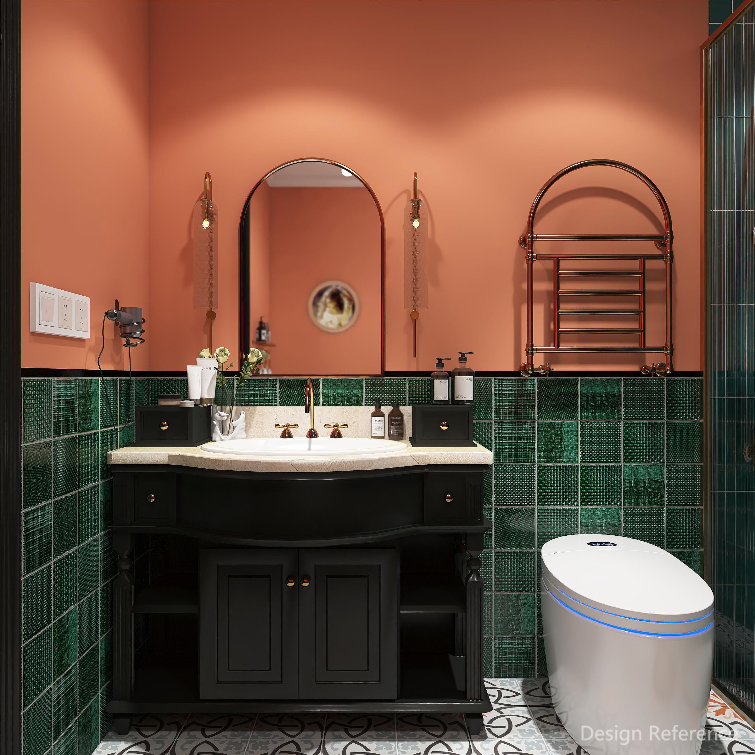 中國佛山瓷磚 China Foshan Basics 復古質感造型多彩亮光墻磚C.140-ML墨綠14×14cm