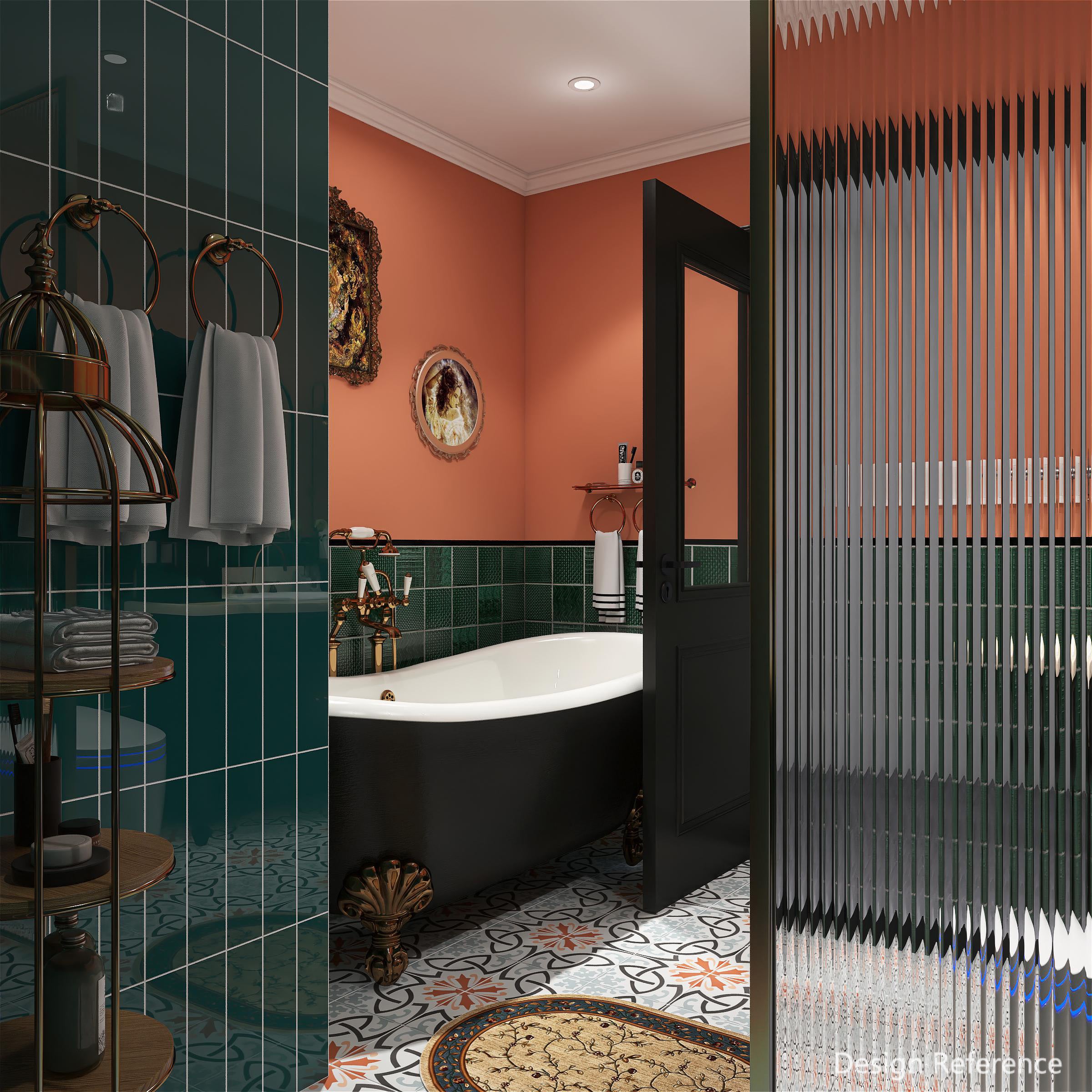 中國佛山瓷磚 China Foshan Basics 復古質感造型多彩亮光墻磚C.140-ML墨綠14×14cm