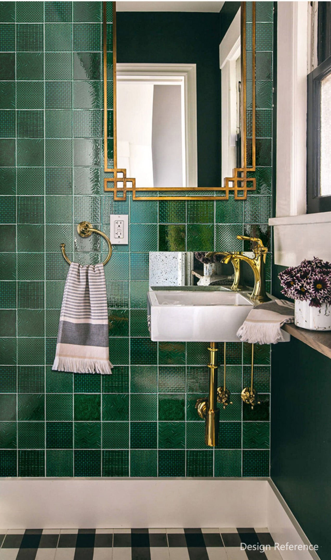 中國佛山瓷磚 China Foshan Basics 復古質感造型多彩亮光墻磚C.140-ML墨綠14×14cm