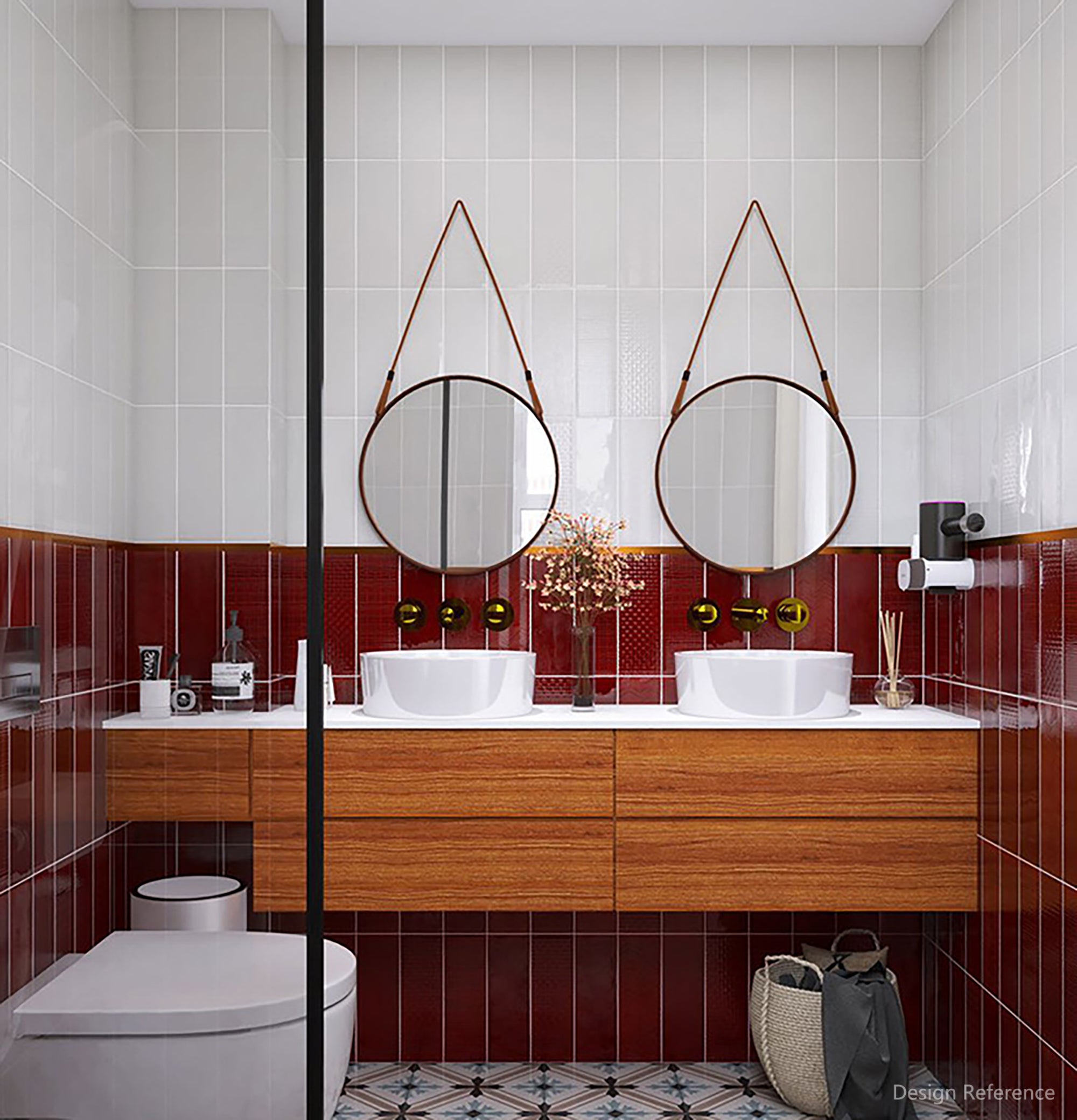 中國佛山瓷磚 China Foshan Basics 復古質感多彩造型亮光墻磚C130-7亮光白模具造型10×30cm