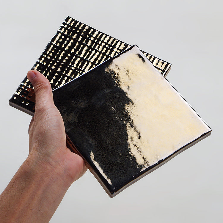 中國佛山瓷磚 China Foshan Basics 復古質感造型多彩亮光墻磚C.140-JD純色金屬亮光14×14cm