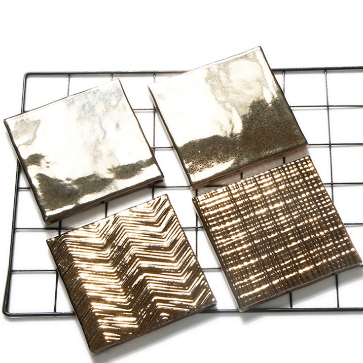 中國佛山瓷磚 China Foshan Basics 復古質感造型多彩亮光墻磚C.140-JD純色金屬亮光14×14cm