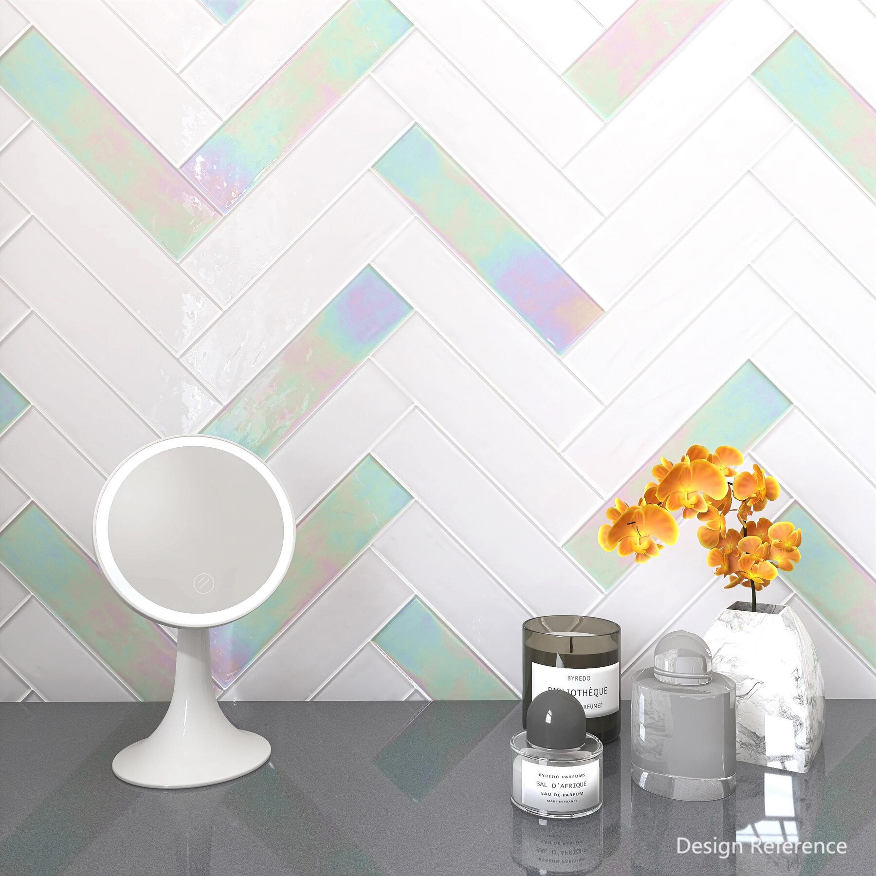 中國佛山瓷磚 China Foshan Basics 幻彩亮光墻磚DG-S75308-LB幻彩7.5×30.8cm