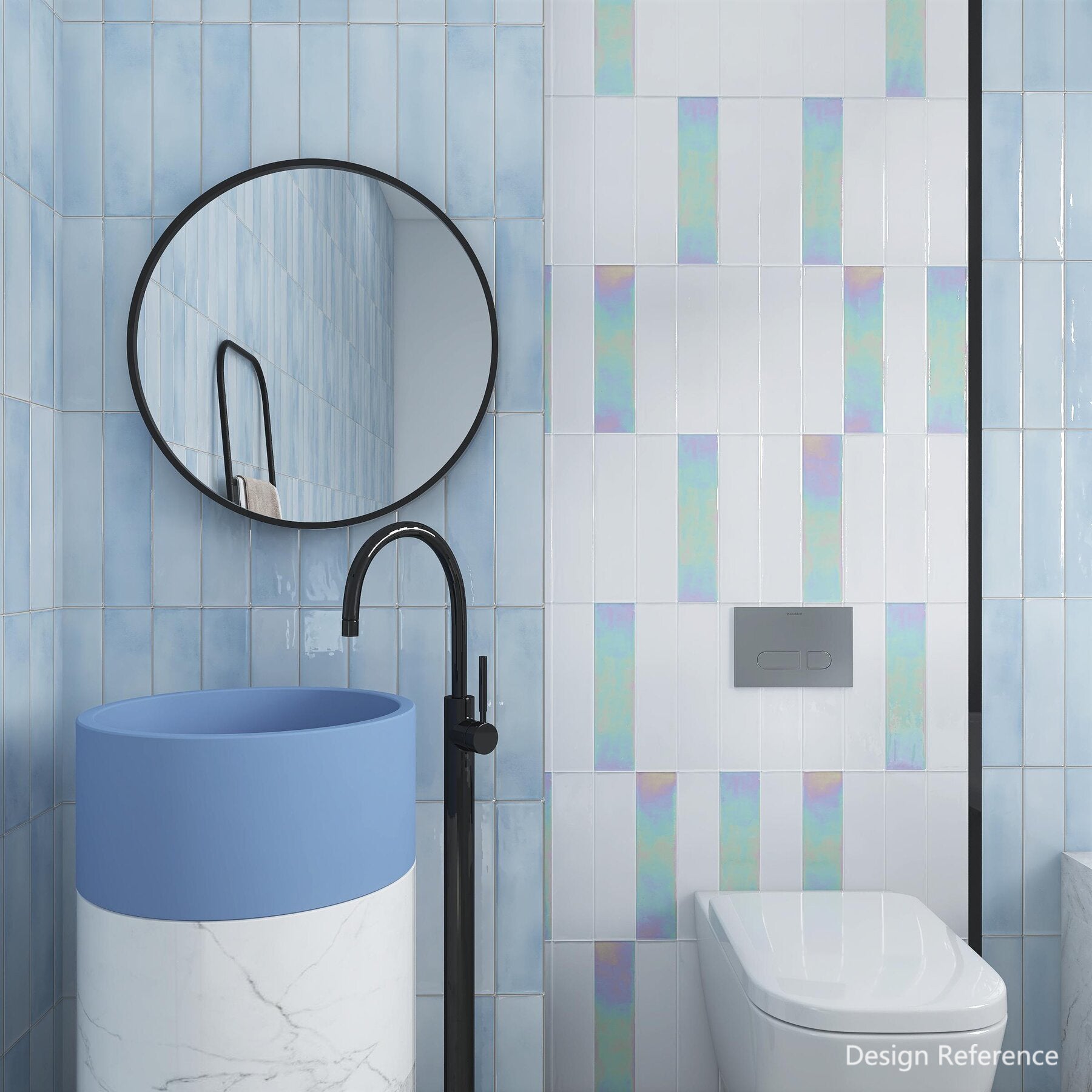 中國佛山瓷磚 China Foshan Basics 幻彩亮光墻磚DG-S75308-LB幻彩7.5×30.8cm