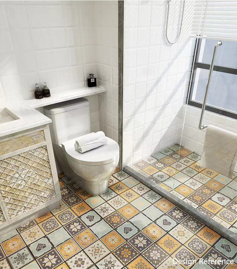 中國佛山瓷磚 China Foshan Basics 地中海風格多面混拼啞光地磚墻磚 F061混裝花磚30×30cm