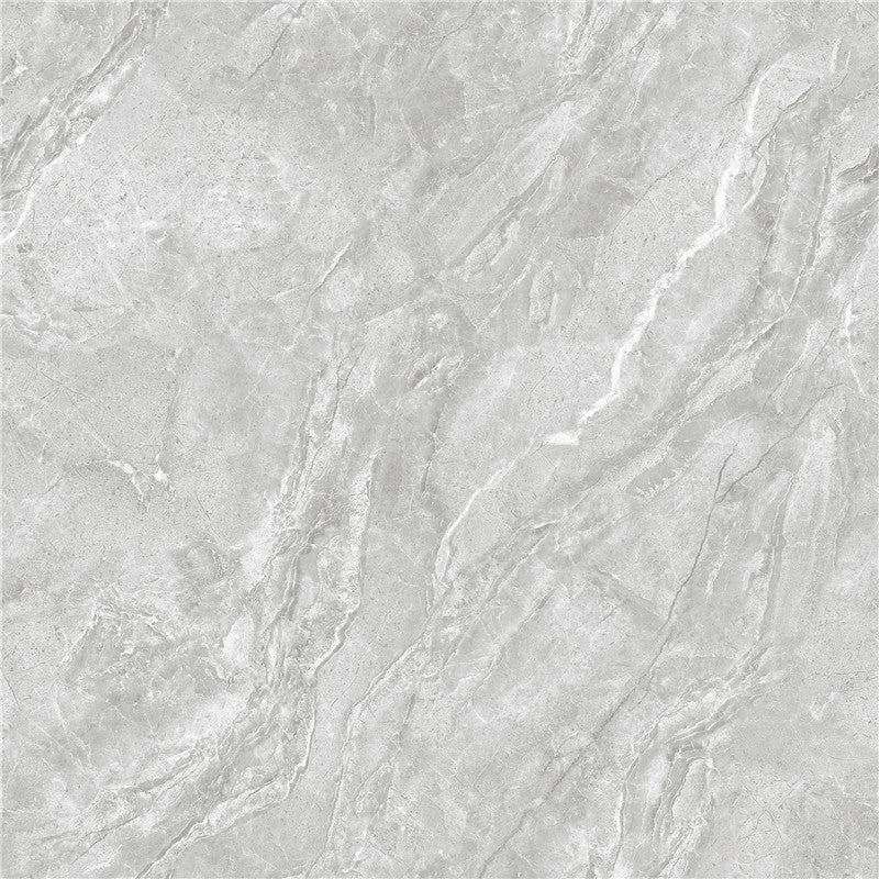 中國佛山瓷磚 China Foshan Marble Tiles Glossy 大理石瓷磚 連紋瓷磚 地磚 墻磚 釉面磚 亮光面 洱海淺灰GT8675X 80×80cm