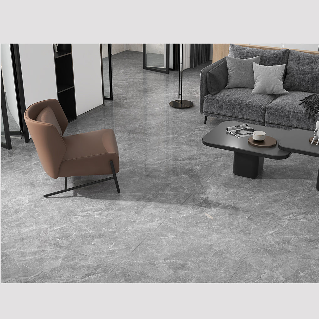 中國佛山瓷磚 China Foshan Marble Tiles Glossy 大理石瓷磚 連紋瓷磚 地磚 墻磚 釉面磚 亮光面 泰坦灰GT8851 80×80cm