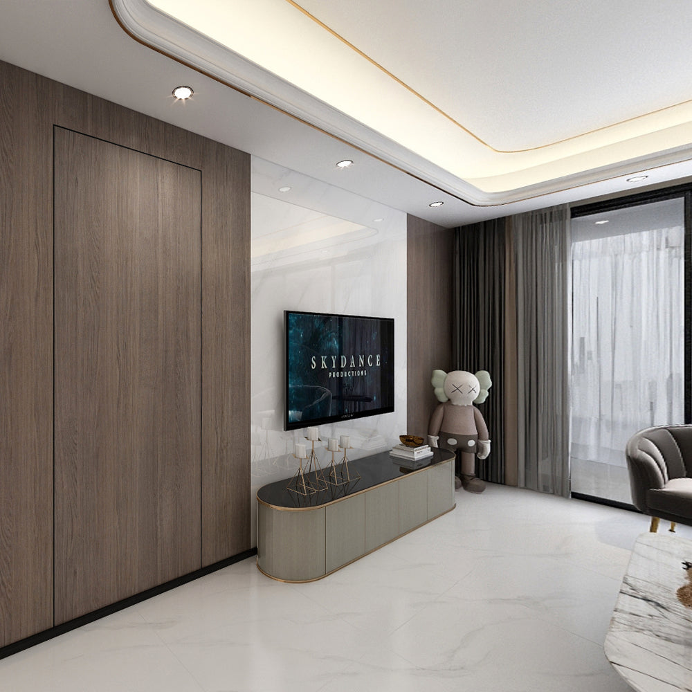 中國佛山瓷磚 China Foshan Marble Tiles Glossy 大理石瓷磚 連紋瓷磚 地磚 墻磚 釉面磚 亮光面 阿斯頓白GT8860 80×80cm