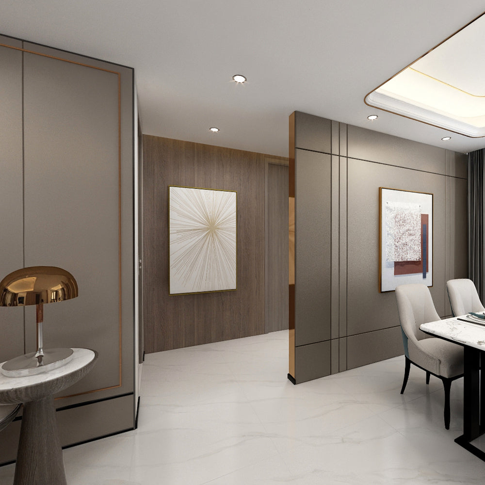 中國佛山瓷磚 China Foshan Marble Tiles Glossy 大理石瓷磚 連紋瓷磚 地磚 墻磚 釉面磚 亮光面 阿斯頓白GT8860 80×80cm