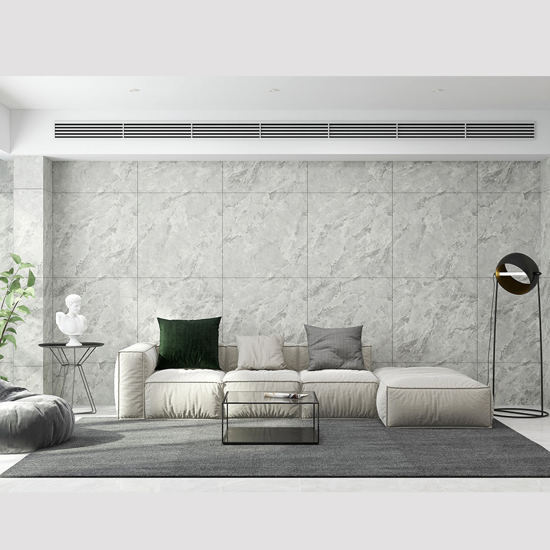 中國佛山瓷磚 China Foshan Marble Tiles Glossy 大理石瓷磚 連紋瓷磚 地磚 墻磚 釉面磚 亮光面 賓利灰GT8865X 80×80cm