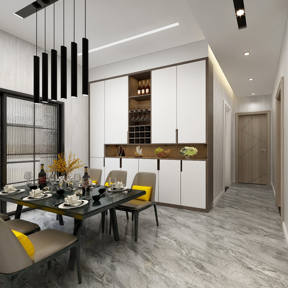 中國佛山瓷磚 China Foshan Marble Tiles Glossy 大理石瓷磚 連紋瓷磚 地磚 墻磚 釉面磚 亮光面 世爵灰GT8867X 80×80cm