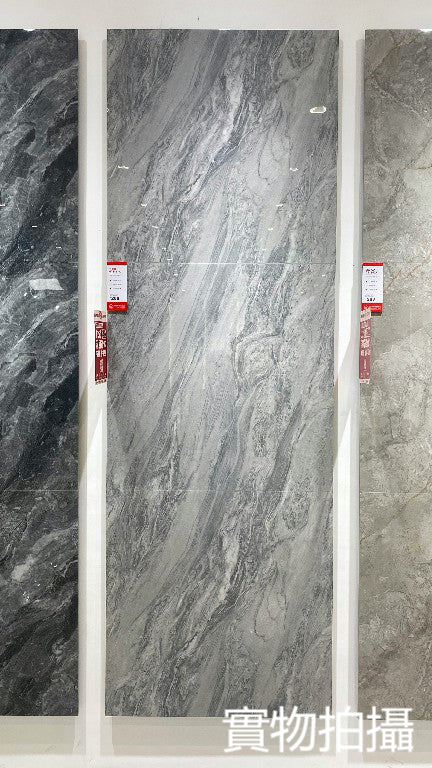 中國佛山瓷磚 China Foshan Marble Tiles Glossy 大理石瓷磚 連紋瓷磚 地磚 墻磚 釉面磚 亮光面 世爵灰GT8867X 80×80cm