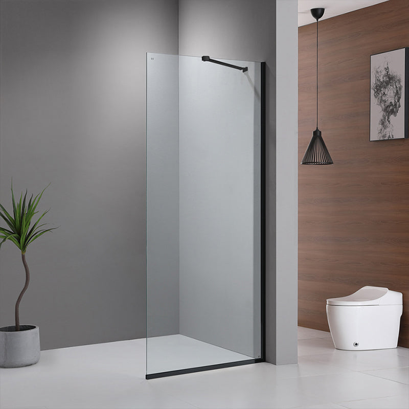 Bathroom Glass Sliding Doors Shower Screens 304Stainless Steel Tempered Glass 浴室屏風 浴屏 H117 固定款 淋浴房 整套銷售 乾濕分離 啞黑 銀色 玫瑰金 304不鏽鋼材質