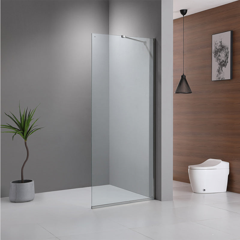 Bathroom Glass Sliding Doors Shower Screens 304Stainless Steel Tempered Glass 浴室屏風 浴屏 H117 固定款 淋浴房 整套銷售 乾濕分離 啞黑 銀色 玫瑰金 304不鏽鋼材質