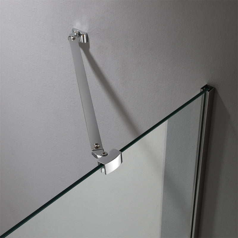 Bathroom Glass Sliding Doors Shower Screens 304Stainless Steel Tempered Glass 浴室屏風 浴屏 H117 固定款 淋浴房 整套銷售 乾濕分離 啞黑 銀色 玫瑰金 304不鏽鋼材質
