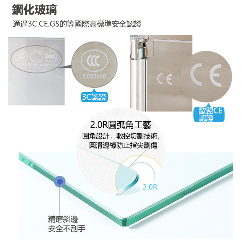 Bathroom Glass Sliding Doors Shower Screens 304Stainless Steel Tempered Glass 浴室屏風 浴屏 H14-148 一字型 淋浴房 乾濕分離 雙掩門 啞黑 304不鏽鋼材質