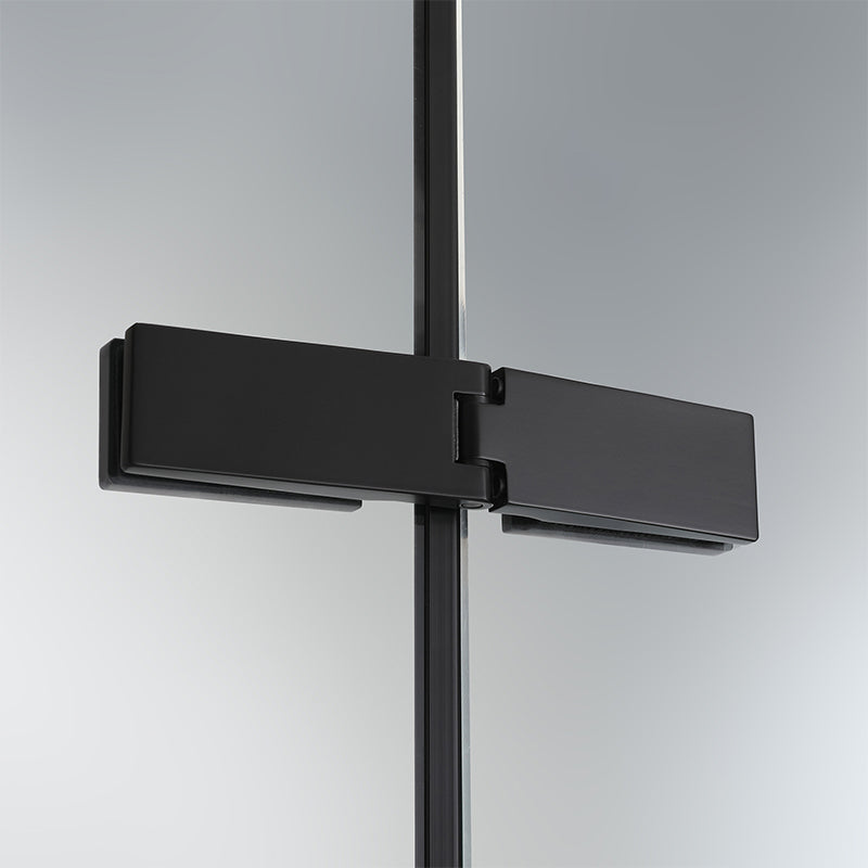 Bathroom Glass Sliding Doors Shower Screens 304Stainless Steel Tempered Glass 浴室屏風 浴屏 H14-148 一字型 淋浴房 乾濕分離 雙掩門 啞黑 304不鏽鋼材質