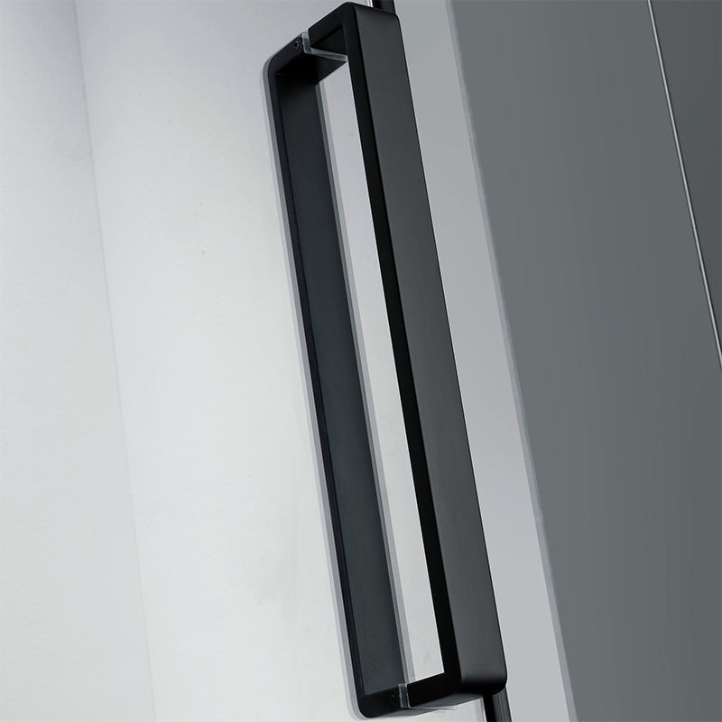 Bathroom Glass Sliding Doors Shower Screens 304Stainless Steel Tempered Glass 浴室屏風 浴屏 H148 一字型 淋浴房 乾濕分離 雙掩門 啞黑 304不鏽鋼材質