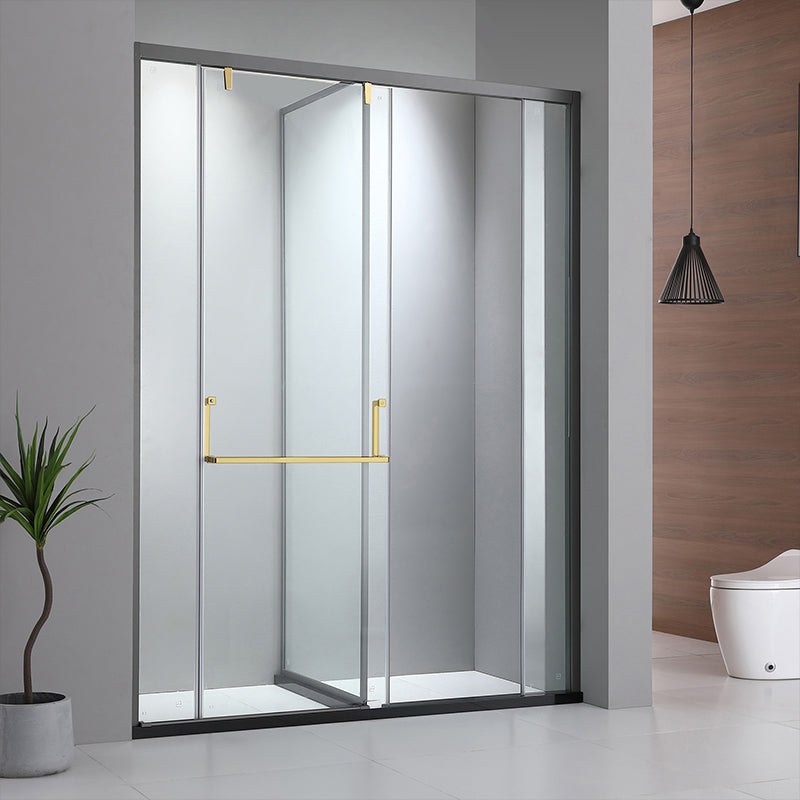 Bathroom Glass Sliding Doors Shower Screens 304Stainless Steel Tempered Glass 浴室屏風 浴屏 J10-148 一字型 淋浴房 乾濕分離 單趟門 啞黑 304不鏽鋼材質