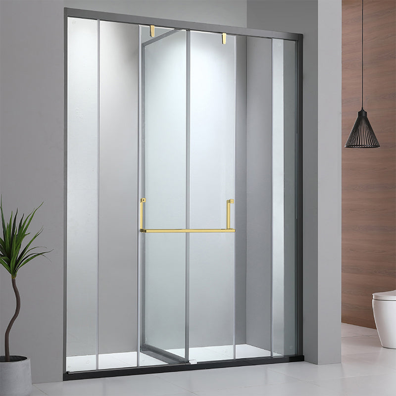 Bathroom Glass Sliding Doors Shower Screens 304Stainless Steel Tempered Glass 浴室屏風 浴屏 J10-148 一字型 淋浴房 乾濕分離 單趟門 啞黑 304不鏽鋼材質
