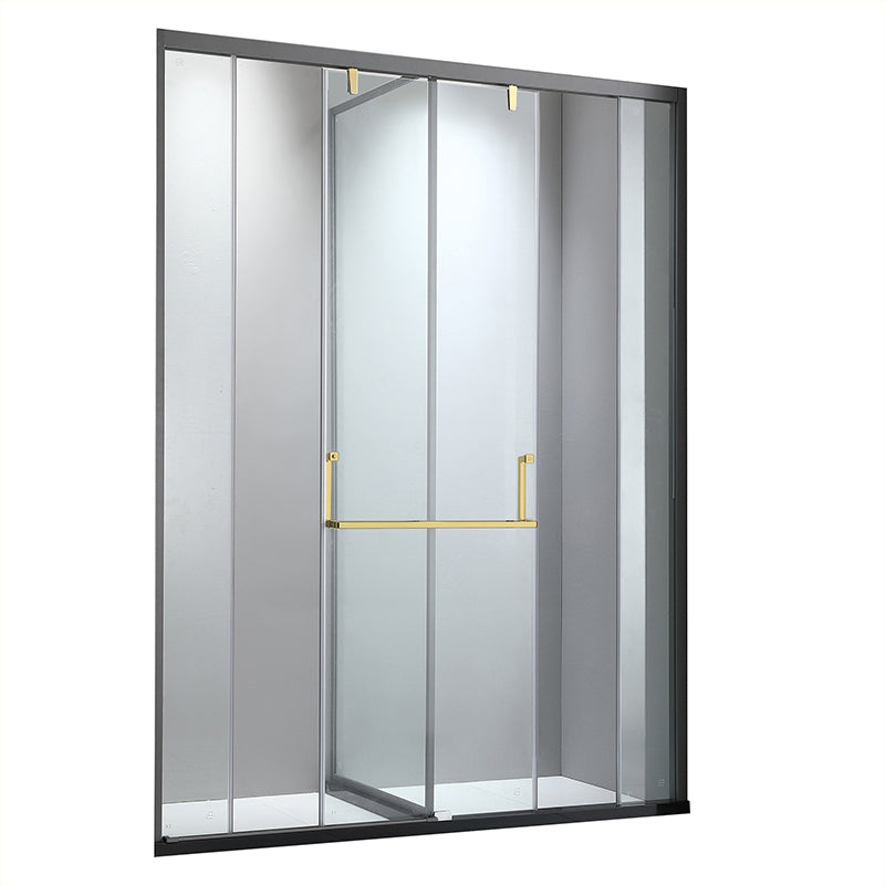 Bathroom Glass Sliding Doors Shower Screens 304Stainless Steel Tempered Glass 浴室屏風 浴屏 J10-148 一字型 淋浴房 乾濕分離 單趟門 啞黑 304不鏽鋼材質