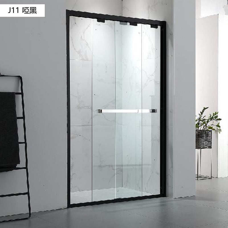 Bathroom Glass Sliding Doors Shower Screens 304Stainless Steel Tempered Glass 浴室屏風 浴屏 J11 J12 J13 J14 J15 一字型 淋浴房 乾濕分離 雙趟門 啞黑 銀色 玫瑰金 304不鏽鋼材質