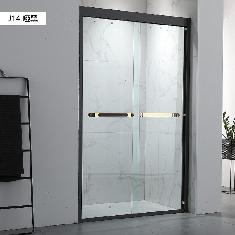 Bathroom Glass Sliding Doors Shower Screens 304Stainless Steel Tempered Glass 浴室屏風 浴屏 J11 J12 J13 J14 J15 一字型 淋浴房 乾濕分離 雙趟門 啞黑 銀色 玫瑰金 304不鏽鋼材質