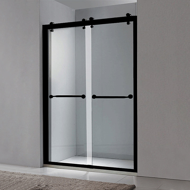 Bathroom Glass Sliding Doors Shower Screens 304Stainless Steel Tempered Glass 浴室屏風 浴屏 J6 一字型 淋浴房 乾濕分離 雙活動門 銀色 啞黑 304不鏽鋼材質