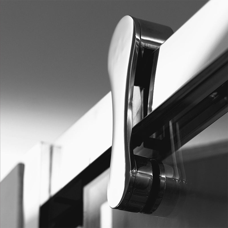 Bathroom Glass Sliding Doors Shower Screens 304Stainless Steel Tempered Glass 浴室屏風 浴屏 J6 一字型 淋浴房 乾濕分離 雙活動門 銀色 啞黑 304不鏽鋼材質