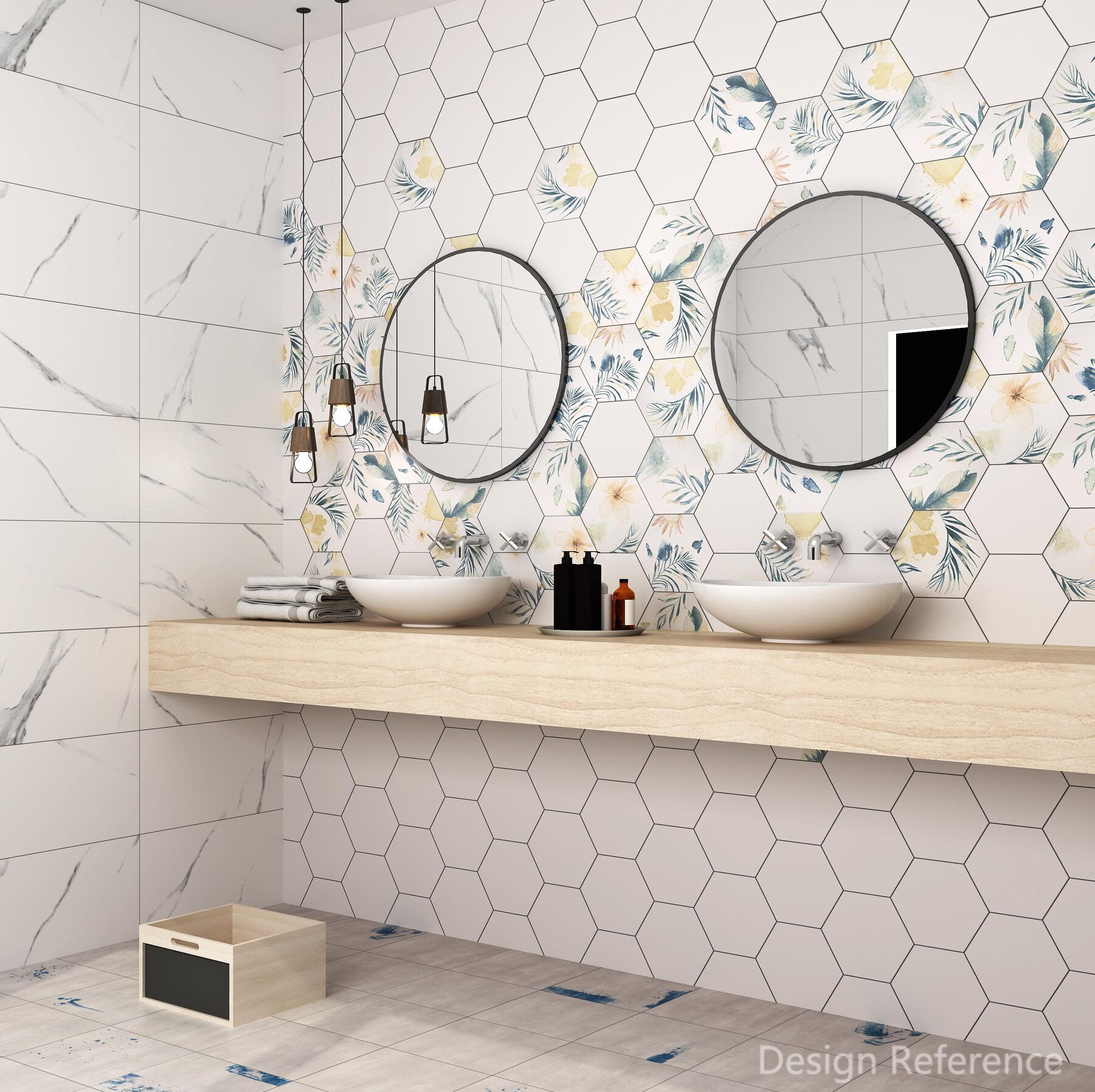 中國佛山瓷磚 China Foshan Basics 清新簡約風格啞光地磚墻磚 JD001純白 23×20 cm