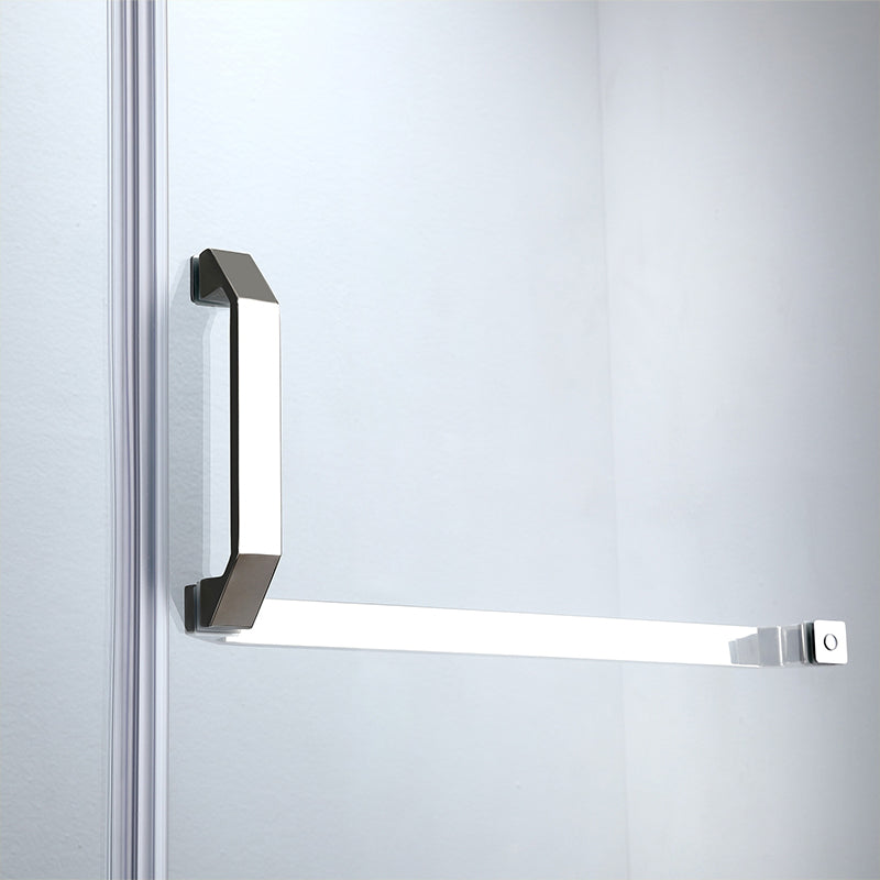 Bathroom Glass Sliding Doors Shower Screens 304Stainless Steel Tempered Glass 浴室屏風 浴屏 L8 一字型 淋浴房 乾濕分離 轉軸門 內外可開 銀色 304不鏽鋼材質