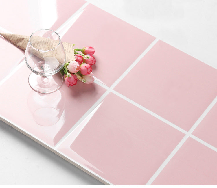 中國佛山瓷磚 China Foshan Basics 純色網紅花磚麵包磚墻磚亮光 LY0801粉色八格純色墻磚 30×60cm