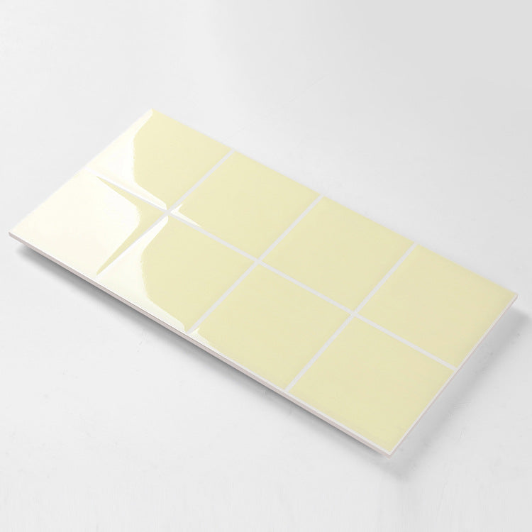 中國佛山瓷磚 China Foshan Basics 純色網紅花磚麵包磚墻磚亮光 LY0806熒光黃8格純色亮光墻磚 30×60cm