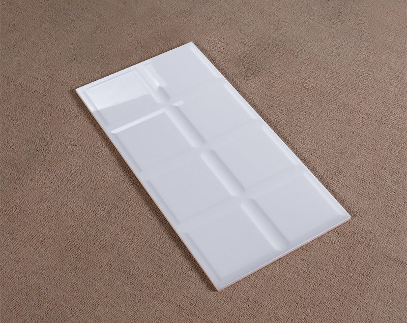 中國佛山瓷磚 China Foshan Basics 純色網紅花磚麵包磚墻磚亮光LY082八格 C701十八格 純白亮光墻磚 30×60cm