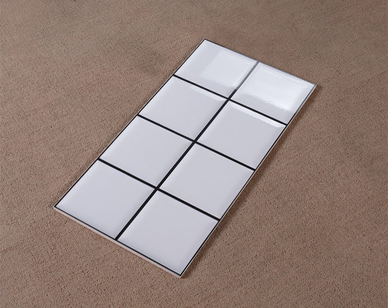 中國佛山瓷磚 China Foshan Basics 純色網紅花磚麵包磚墻磚亮光LY184 白色8格亮光墻磚 30×60cm