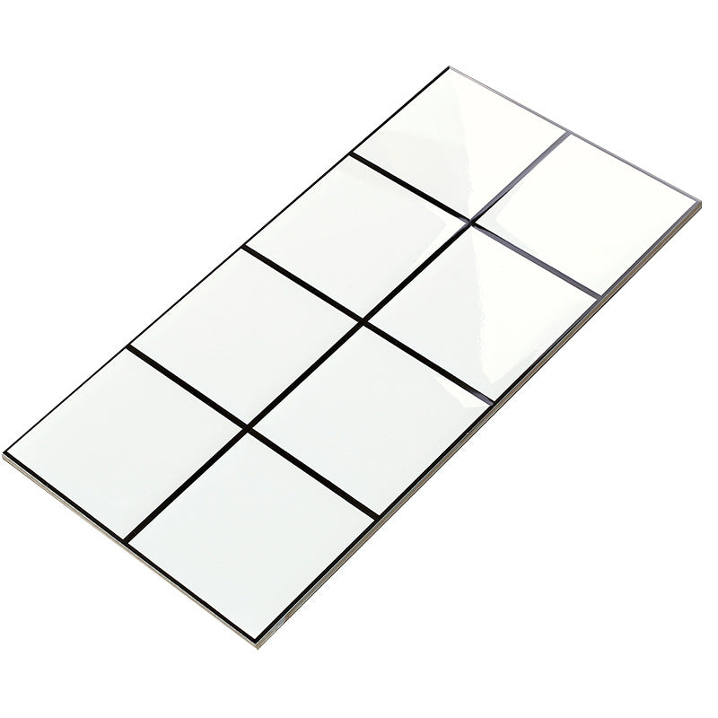 中國佛山瓷磚 China Foshan Basics 純色網紅花磚麵包磚墻磚亮光LY184 白色8格亮光墻磚 30×60cm