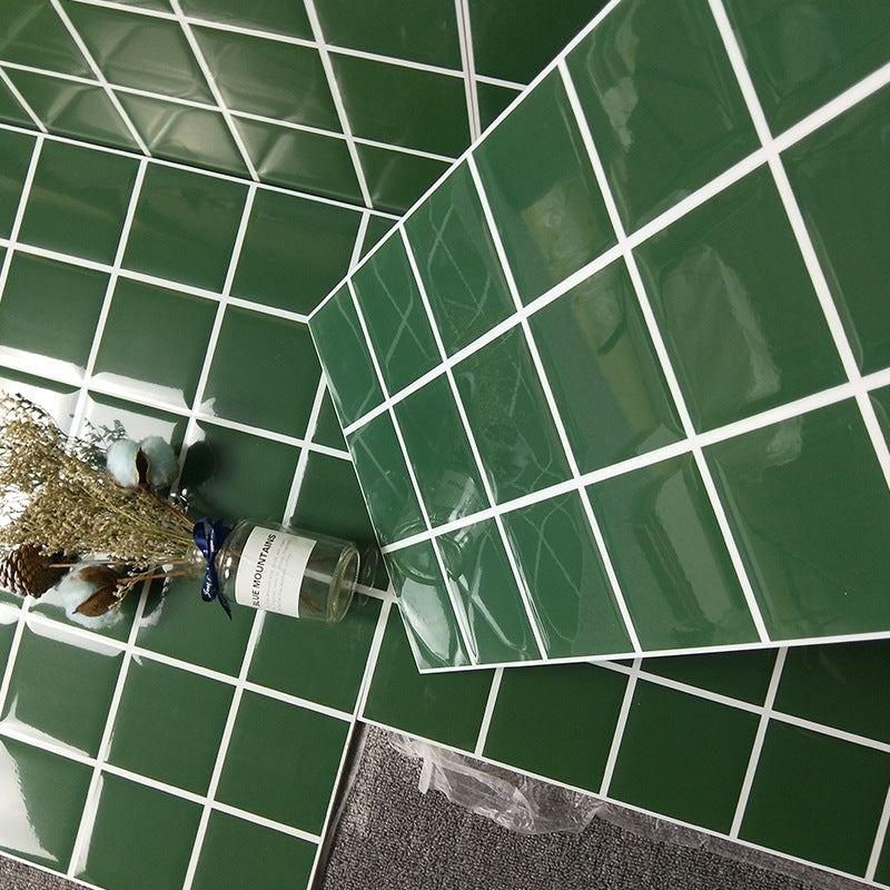 中國佛山瓷磚 China Foshan Basics 純色網紅花磚麵包磚墻磚亮光 LY0804墨綠八格純色墻磚 30×60cm