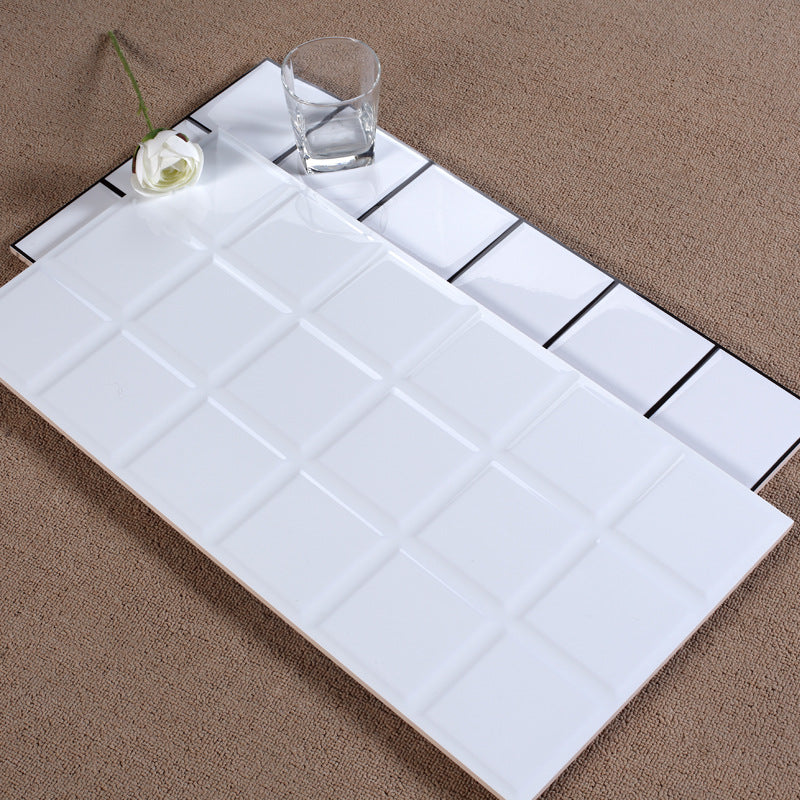 中國佛山瓷磚 China Foshan Basics 純色網紅花磚麵包磚墻磚亮光LY082八格 C701十八格 純白亮光墻磚 30×60cm